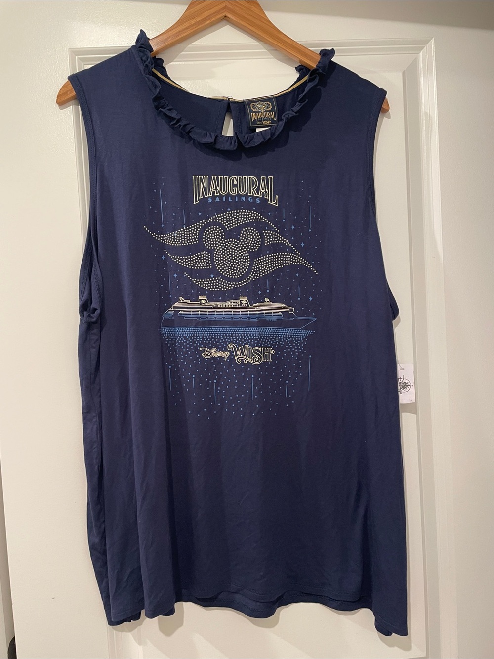 Disney wish inaugural sailings navy tank top 2x nwt